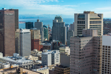 Obraz na płótnie Canvas San Francisco City Downtown general view, California