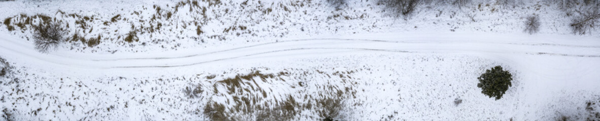 Winter road of snow 