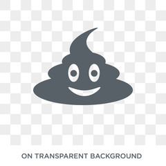 Poo emoji icon. Poo emoji design concept from Emoji collection. Simple element vector illustration on transparent background.