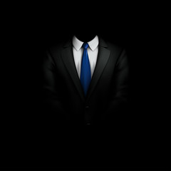 Fototapeta black suit with tie obraz