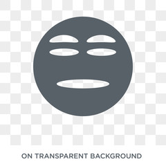 Expressionless emoji icon. Expressionless emoji design concept from Emoji collection. Simple element vector illustration on transparent background.