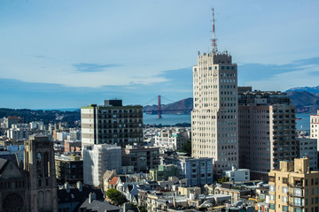 Fototapeta na wymiar San Francisco skyline and business center California
