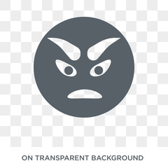 Angry emoji icon. Angry emoji design concept from Emoji collection. Simple element vector illustration on transparent background.