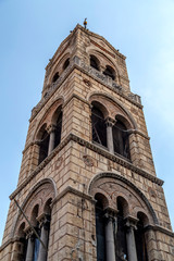 Exterior view of the ancient Russian Orthodox Church in central Athens, Greece