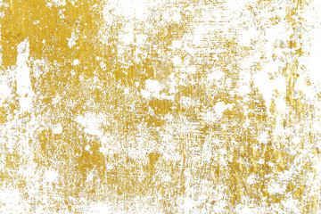Gold splashes Texture. Brush stroke design element. Gold watercolor textures pattern of cracks, scuffs, chips, stains, ink spots, lines