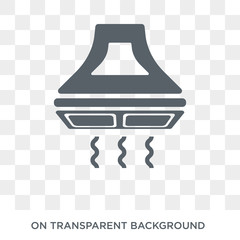 Exhaust hood icon. Trendy flat vector Exhaust hood icon on transparent background from Electronic devices collection. High quality filled Exhaust hood symbol use for web and mobile