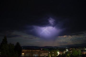 UFO and electric storm in Berkovitsa, Bulgaria
