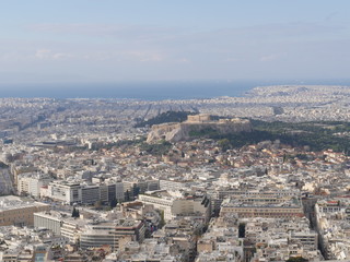 Fototapeta na wymiar Panoramica di Atene dal Licabetto2