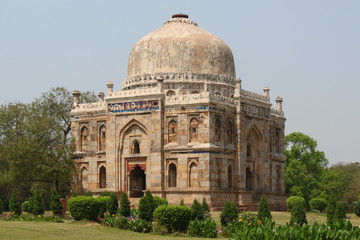 Sheesh Gumbad tomb building at Lodi Gardens, New Delhi, India