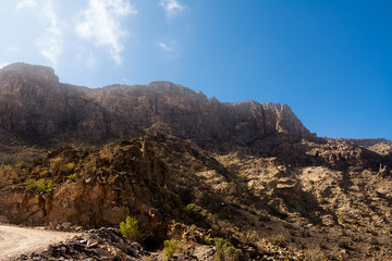 Panorama of the mountain Jebel Shams