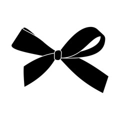 Black silhouette gift bow.