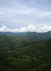 Fototapeta na wymiar view of mountains of La Vega Cundinamarca