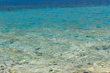 Sea blue palette. Lite shallow water, turquoise and dark blue. Nature background.