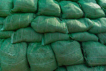 Mass of Sandbags in Japan  