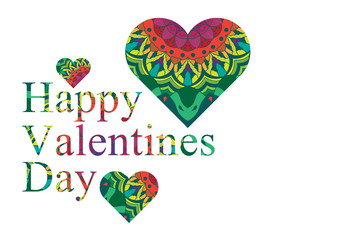 Hand Draw for Happy Valentines Day to Heart