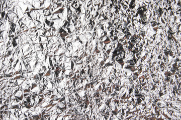 texture of crumpled silver foil