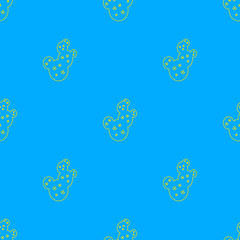 cactus background icon catus pattern shape and element cartoon yellow seamless wallpaper color and modern vector 