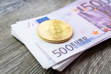 Euro and bitcoin
