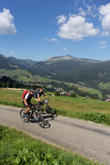 Fototapeta na wymiar Mountainbiken am Fellhorn