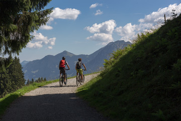 Fototapeta premium Mountainbiken am Fellhorn