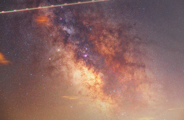 Close-up of Milky way galaxy.