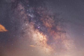 Close-up of Milky way galaxy.