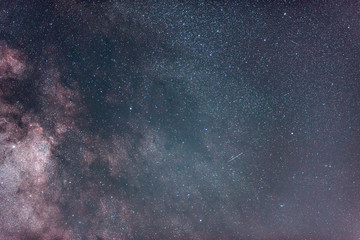 Close-up of Milky way galaxy.