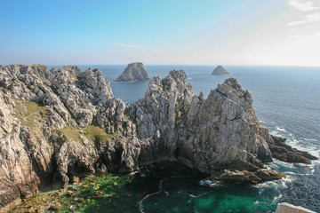 Seascape at Pointe de Pen Hir in Brittany, France.