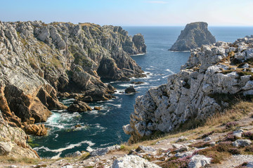 Seascape at Pointe de Pen Hir in Brittany, France.