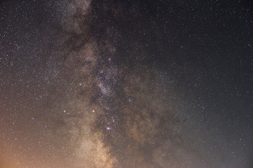 Close-up of Milky way galaxy.