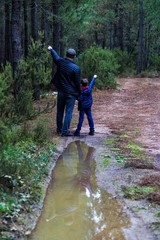hiking in the mountains