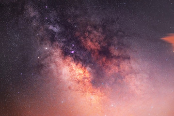 Close-up of Milky way galaxy.