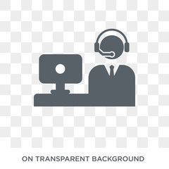 Customer service icon. Customer service design concept from Communication collection. Simple element vector illustration on transparent background.