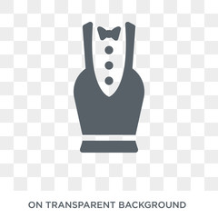 Fototapeta premium Tuxedo icon. Tuxedo design concept from collection. Simple element vector illustration on transparent background.