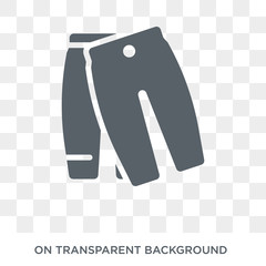 Trousers icon. Trousers design concept from  collection. Simple element vector illustration on transparent background.