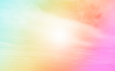Clouds sky with gradient pastel color use for abstract background.