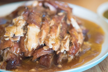 Delicious roasted duck