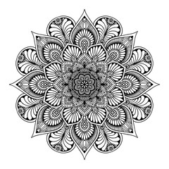 Mandalas for coloring  book. Decorative round ornaments. Unusual flower shape. Oriental vector, Anti-stress therapy patterns. Weave design elements. Yoga logos Vector.