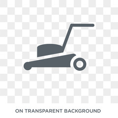 Lawn mower icon. Lawn mower design concept from Agriculture, Farming and Gardening collection. Simple element vector illustration on transparent background.