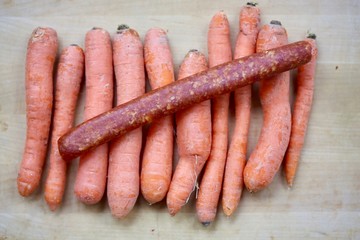 vegetables and sausage