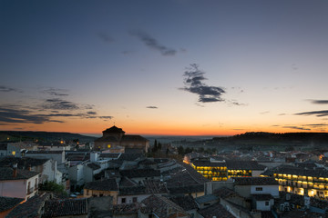 Fototapeta na wymiar View of Chinchon village at sunset, Madrid