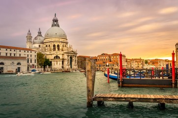 Beautiful stunning scene of Santa Maria church in grand canel du