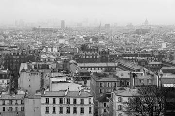 Fototapeta na wymiar A view from Montmartre in Paris, France