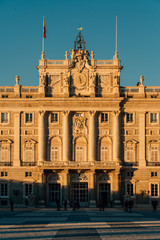 The Royal Palace of Madrid, in Madrid, Spain