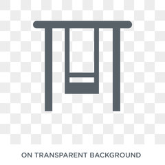 Swings icon. Swings design concept from Circus collection. Simple element vector illustration on transparent background.