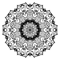 Vector Floral Mandala. Vintage Decorative Elements. Vector Illustration
