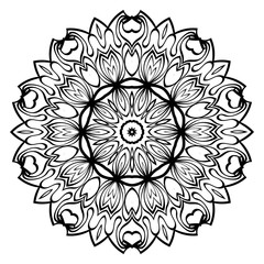 Vector Floral Mandala. Vintage Decorative Elements. Vector Illustration