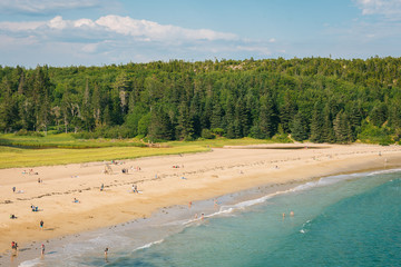 View of the Sand Beach in Acadia National Park, Maine