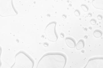 Abstract water drops on a white background.