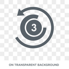 Countdown icon. Trendy flat vector Countdown icon on transparent background from Cinema collection. High quality filled Countdown symbol use for web and mobile